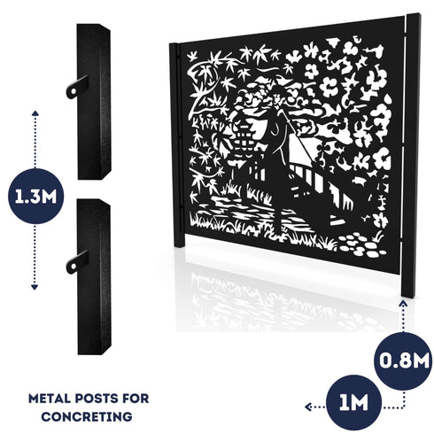 Metal Fence Panels Japanese Gardens Fencing Screens Geisha